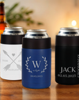 Personalised Double Wall Insulated Can Cooler, Custom Engraved Logo Stainless Steel Beer Bottle Stubby Holder, Dad Groomsmen, Corporate Gift