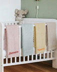 Personalised Embroidery Baby Knitted Blanket, Custom Kid Name Throw, First Birthday, Newborn Arrival, Shower Christening, Gender Reveal Gift