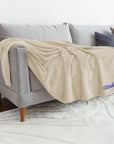 Personalised Embroidery Soft Throw, Custom Embroidered Name Logo Microplush Blanket, Birthday Housewarming, Wedding Anniversary, Mother Gift