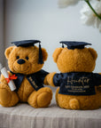 Personalised Embroidery Graduation Teddy, Custom Embroidered Cap & Gown Bear, Kid Preschool/ Year 6/ 12/ University Grad Plush Keepsake Gift