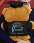 Personalised Embroidery Graduation Teddy, Custom Embroidered Cap & Gown Bear, Kid Preschool/ Year 6/ 12/ University Grad Plush Keepsake Gift