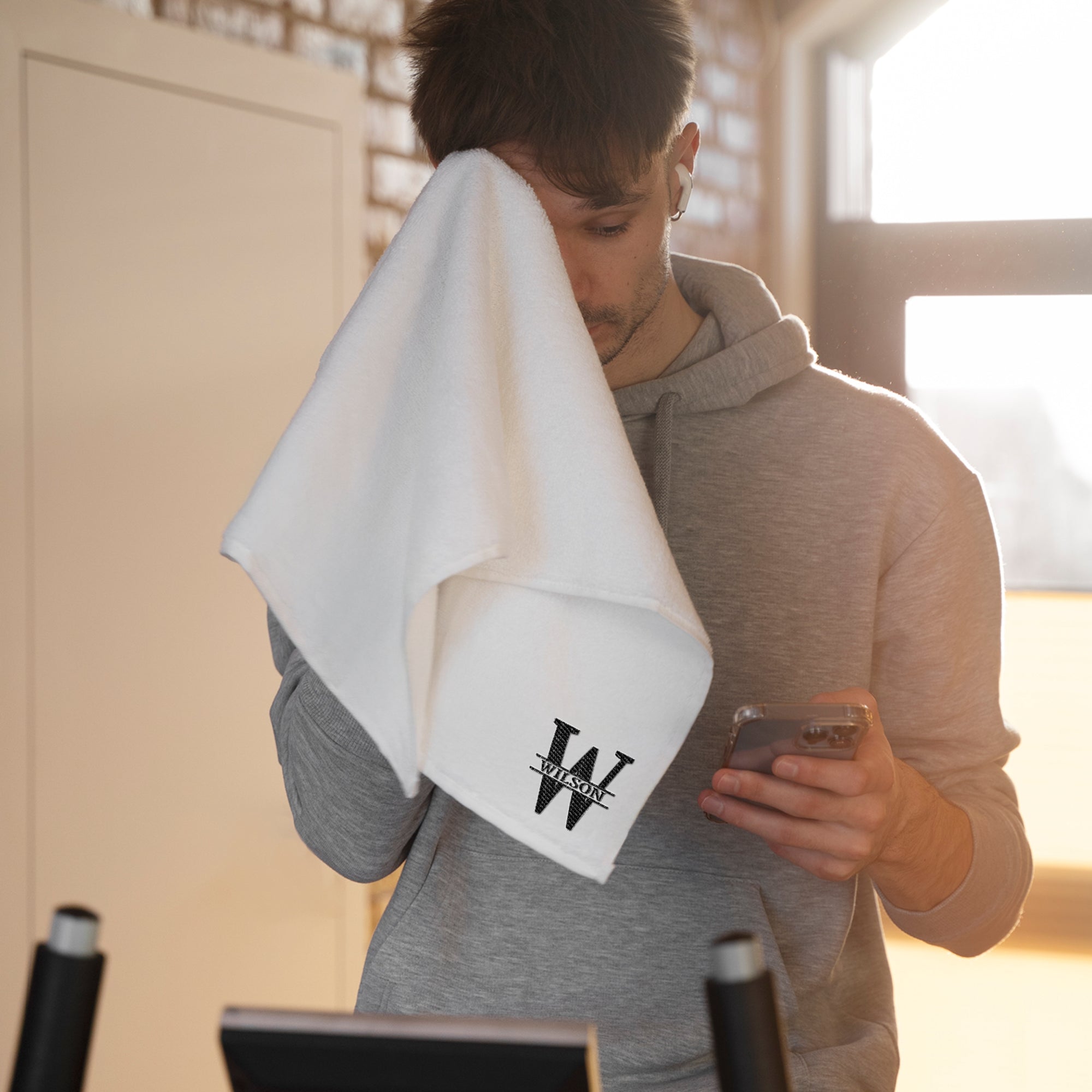 Personalised Embroidery Microfibre Quick Dry Gym Towel, Customised Name Logo Fitness, Yoga, Travel, Sport, Workout, Birthday, Corporate Gift