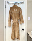 Personalised Embroidery Plush Bathrobe, Custom Name Embroidered Luxury Men Women Dressing Gown, Logo Spa Robe, Housewarming Anniversary Gift