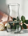 Personalised Etched Birth Flower Glass Carafe Vase, Home Wedding Decor, Bridesmaid Favor, Christening Housewarming Anniversary Birthday Gift