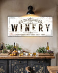 Personalised Family Name Home Bar Winery Farmhouse Sign, Custom UV Print Wooden Frame Rustic Wall Decor Homestead Signage, Housewarming Gift