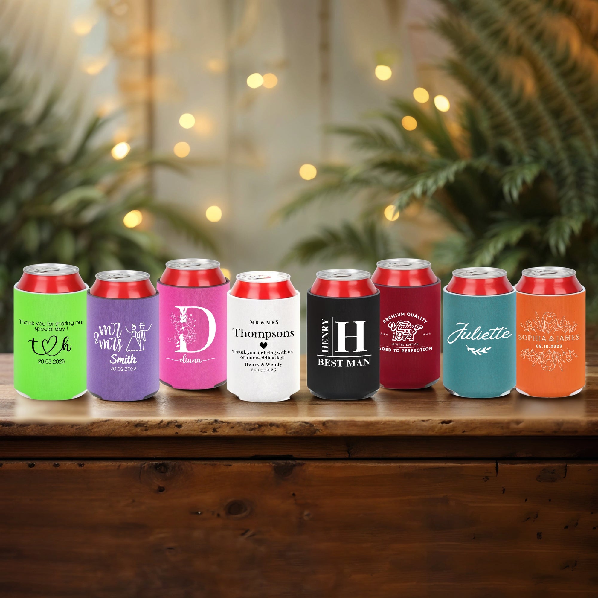 Personalised Foam Insulated Beer Can Stubby Holder, Custom Name Logo Bottle Cooler Sleeve, Father Gift, Groomsmen Proposal, Wedding Favour