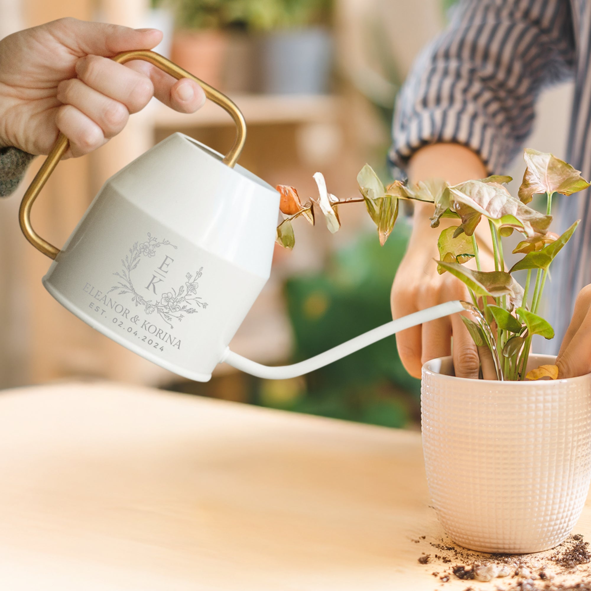 Personalised Garden Watering Can, Custom Engraved Flower Plant Tool, Teacher, Anniversary, Housewarming, Wedding, Birthday Mom Dad Xmas Gift