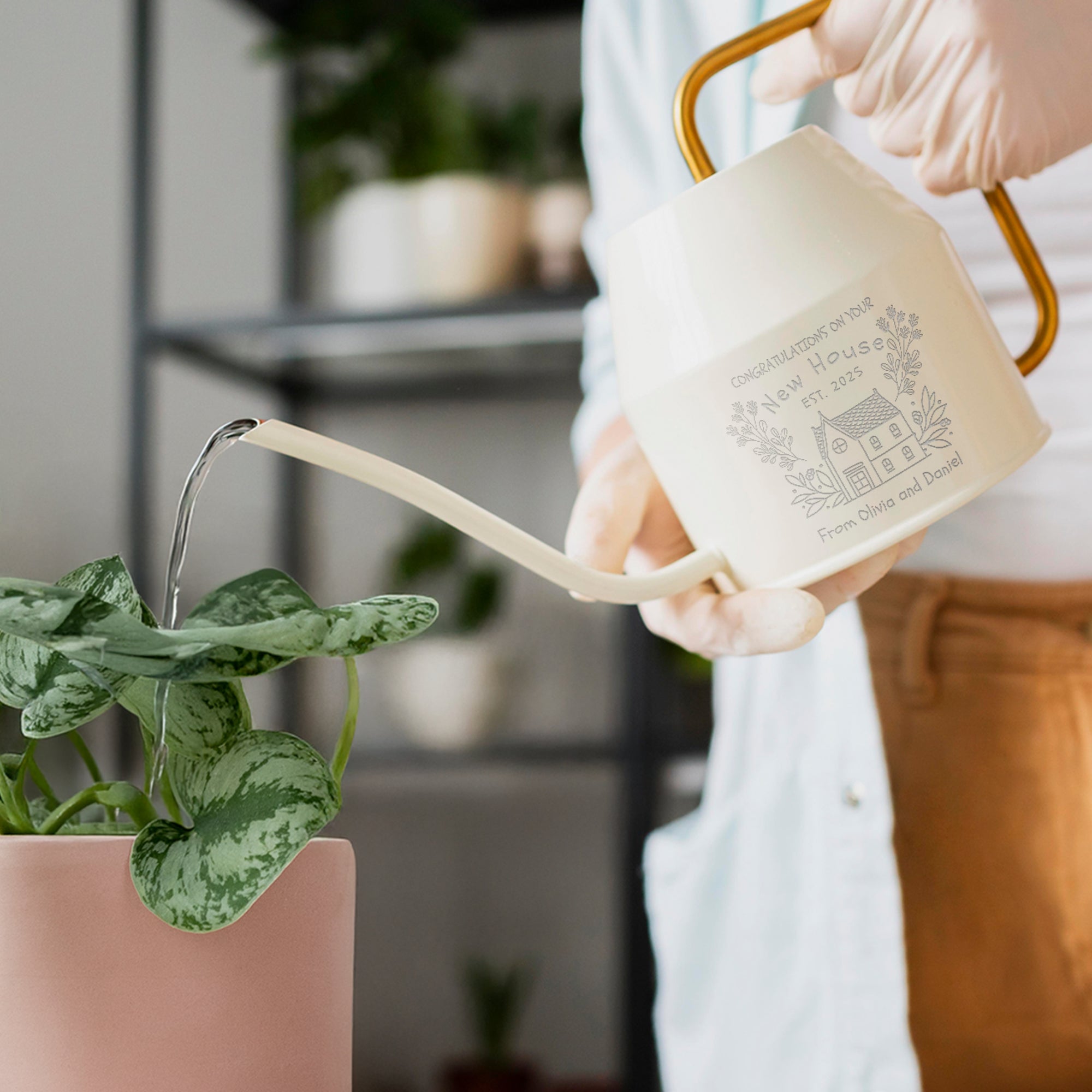 Personalised Garden Watering Can, Custom Engraved Flower Plant Tool, Teacher, Anniversary, Housewarming, Wedding, Birthday Mom Dad Xmas Gift