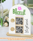 Personalised 3D Raised Acrylic Arch QR Code Let's Get Social Business Sign, Custom Spa, Beauty Salon, Cafe, Retail Reception Display Signage
