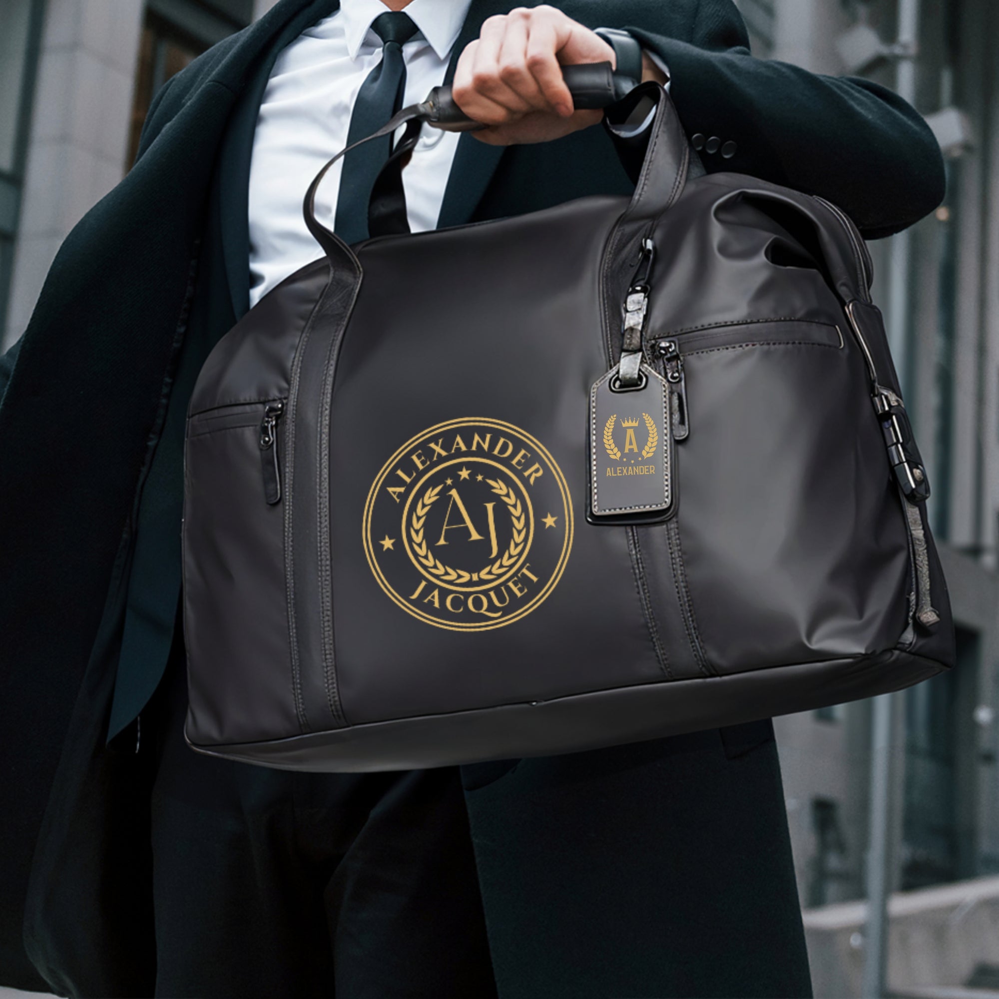 Personalised Gym Duffle Bag, Custom Print Travel/ Sport/ Fitness Lightweight Waterproof Large Carry On Overnight Barrel Luggage Storage Bag