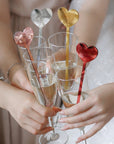 Personalised Heart Mirror Acrylic Drink Stirrers, Custom Etched Business Logo Coffee/ Cocktail Stir Sticks Wedding Favours Gift Party Decors