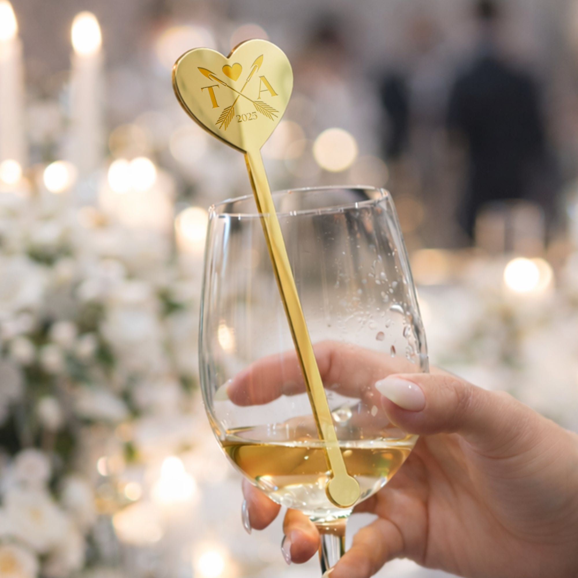 Personalised Heart Mirror Acrylic Drink Stirrers, Custom Etched Business Logo Coffee/ Cocktail Stir Sticks Wedding Favours Gift Party Decors