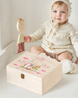 Personalised Kid Easter Wooden Keepsake Box, Custom God Bless Memory Treasure Storage, New Born Baby Baptism Christening First Birthday Gift