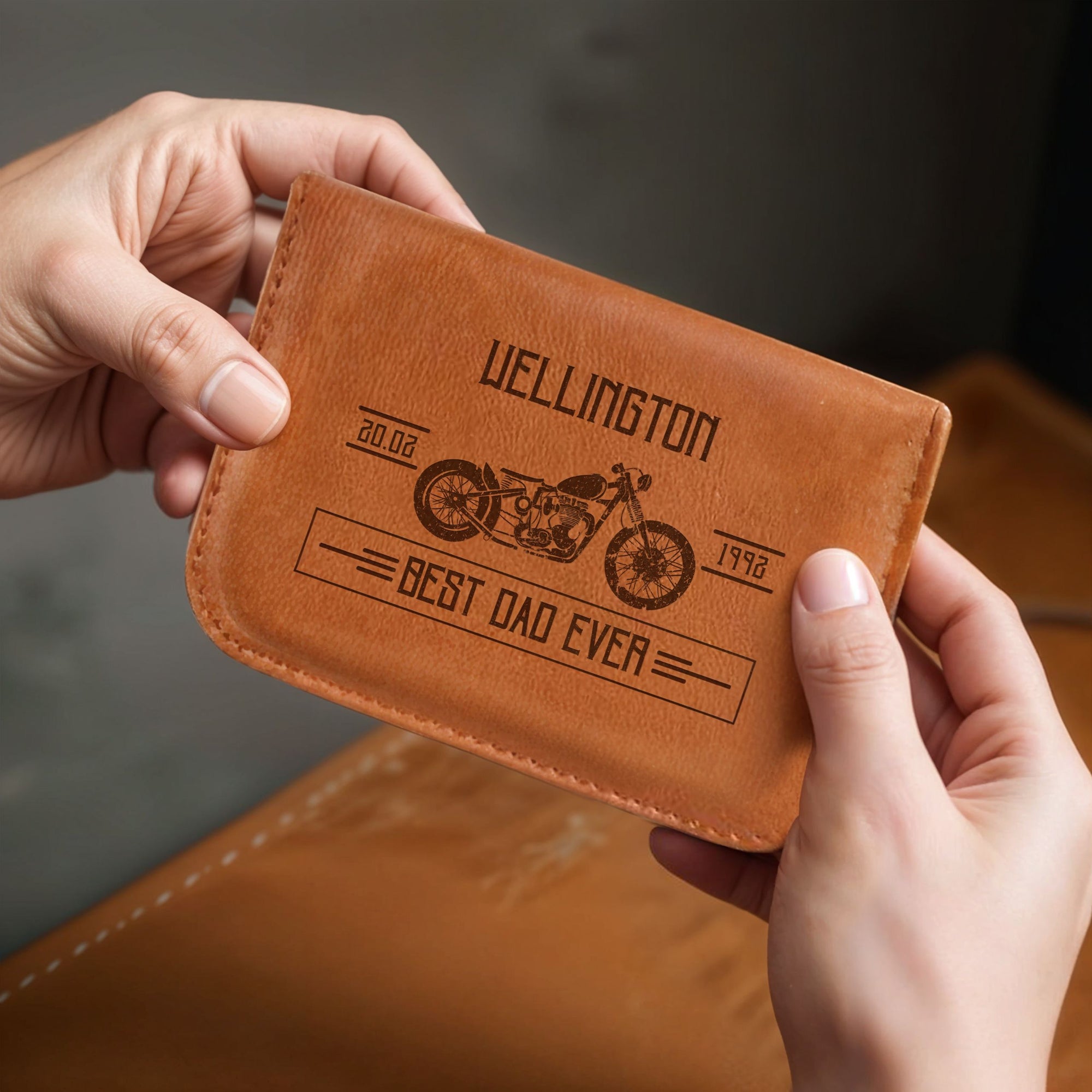 Personalised Tan Leatherette Travel Manicure Kit, Custom Engraved Portable Nail Grooming Set Bag, Personal Tools Storage Case Groomsman Gift