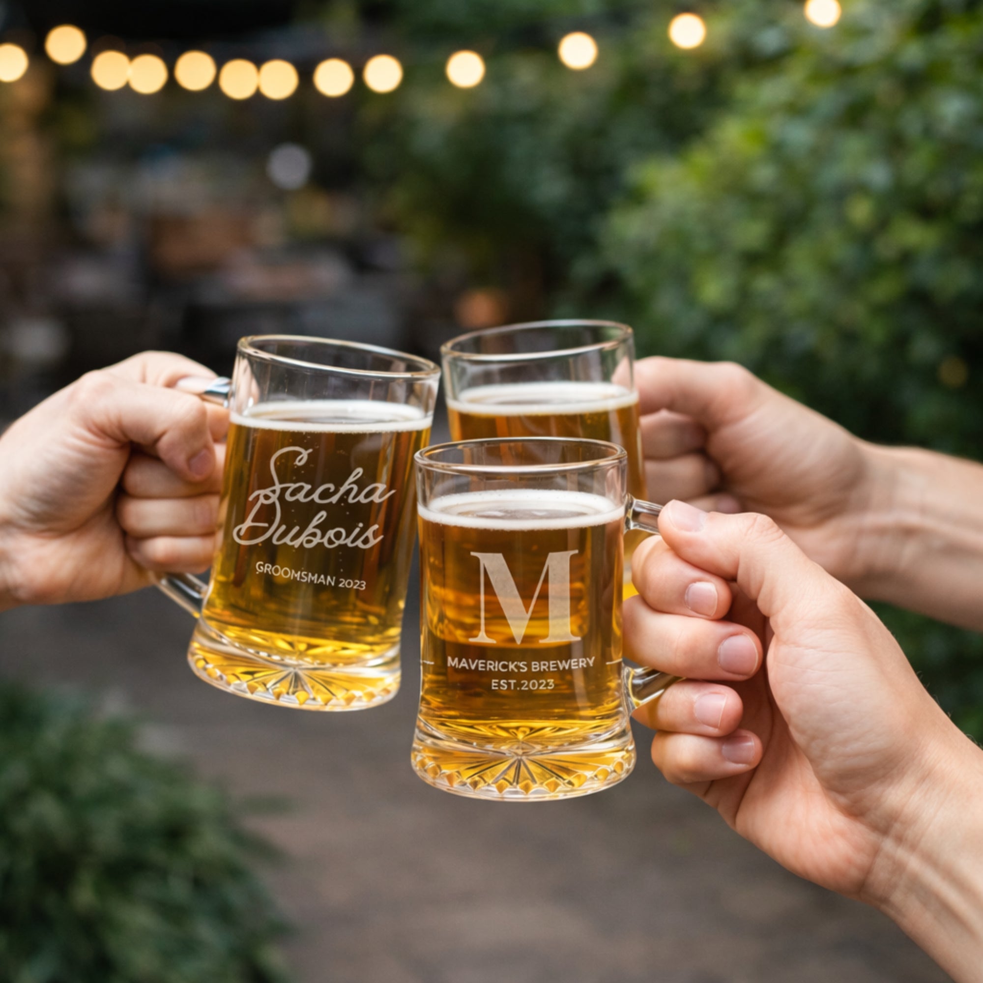 Personalised Mini 320ml Portugal Beer Tankard Glass, Custom Engraved Logo Brew Mug Tumbler, Dad/ Housewarming/ Wedding Gift Groomsman Favour