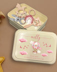Personalised New Born Baby Tin Keepsake Box, Custom UV Printed Metal Memory Boxes, Engraved Treasure Storage, Nursery, First Birthday Gift