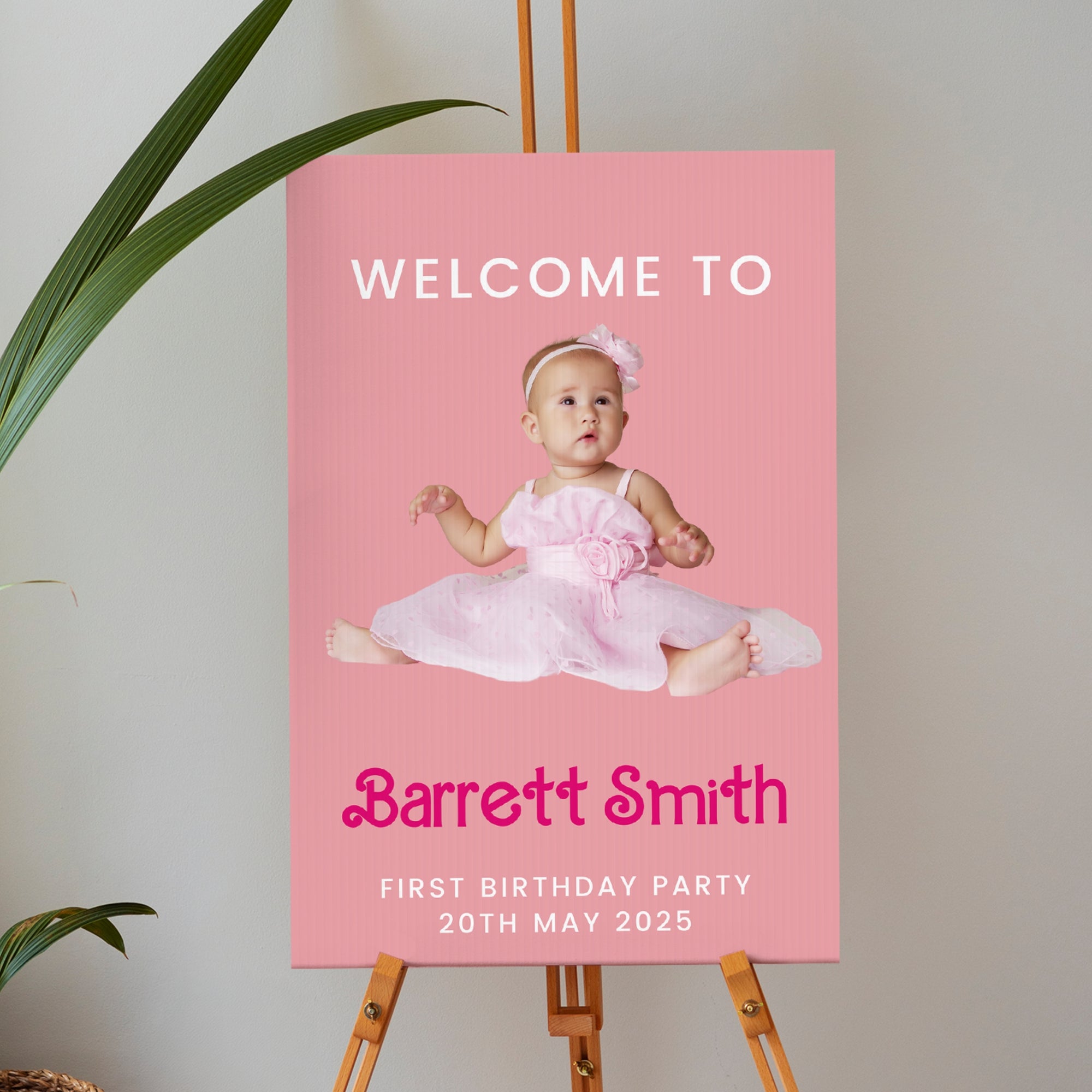 Personalised Photo Birthday & Occasion Party Welcome Corflute Sign, Custom Print Reception Event, Christening Baptism, Bridal Shower Signage