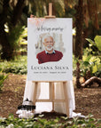 Personalised Photo Funeral Memorial Corflute Sign, Custom Print In Loving Memory, Celebration of life Ceremony Graveside Remembrance Signage