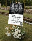 Personalised Photo Funeral Memorial Corflute Sign, Custom Print In Loving Memory, Celebration of life Ceremony Graveside Remembrance Signage