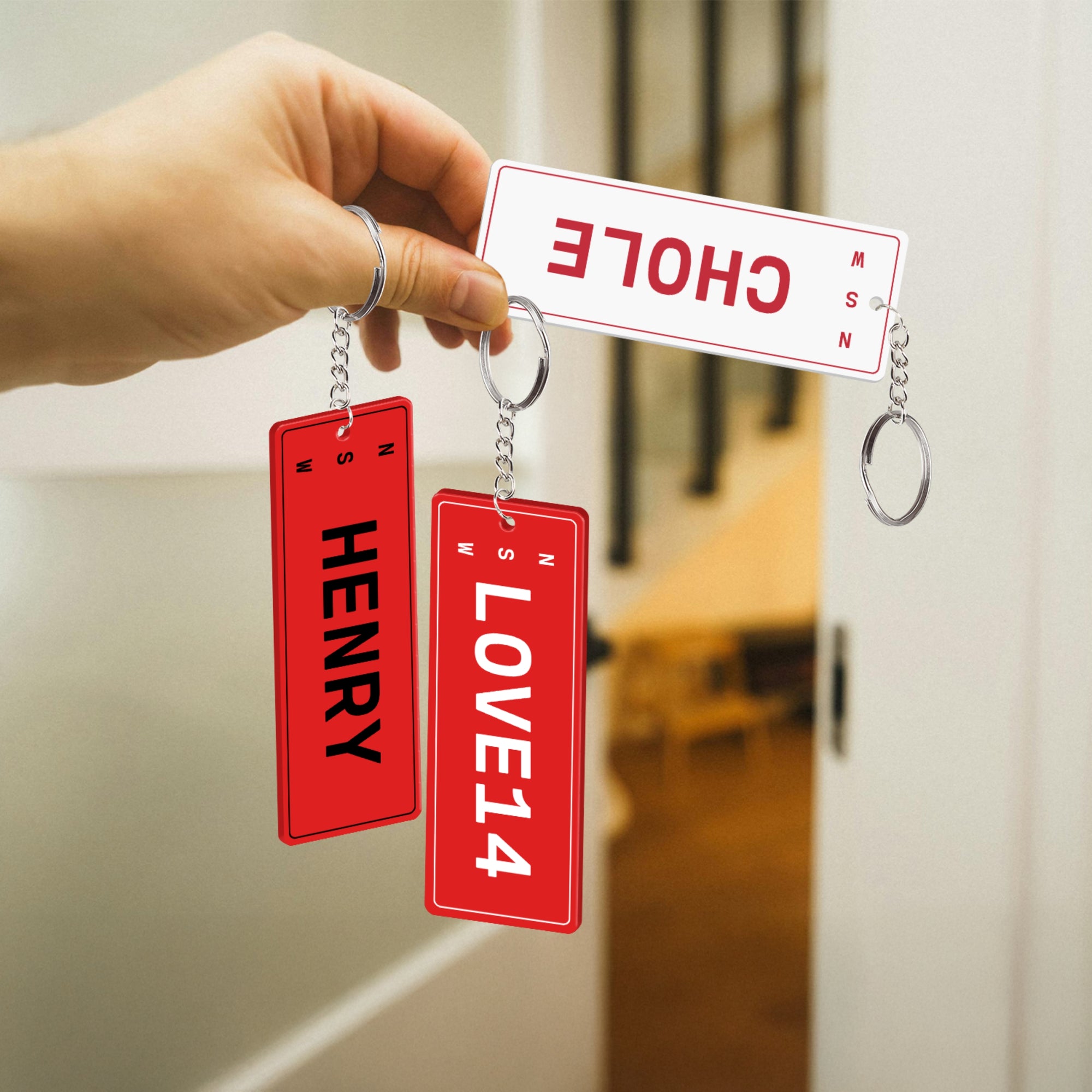 Personalised Acrylic Number Plate Keyring, Custom Print NSW, QLD, VIC, ACT Australia Licence Keychain, Car Model Name Tag, Men Birthday Gift