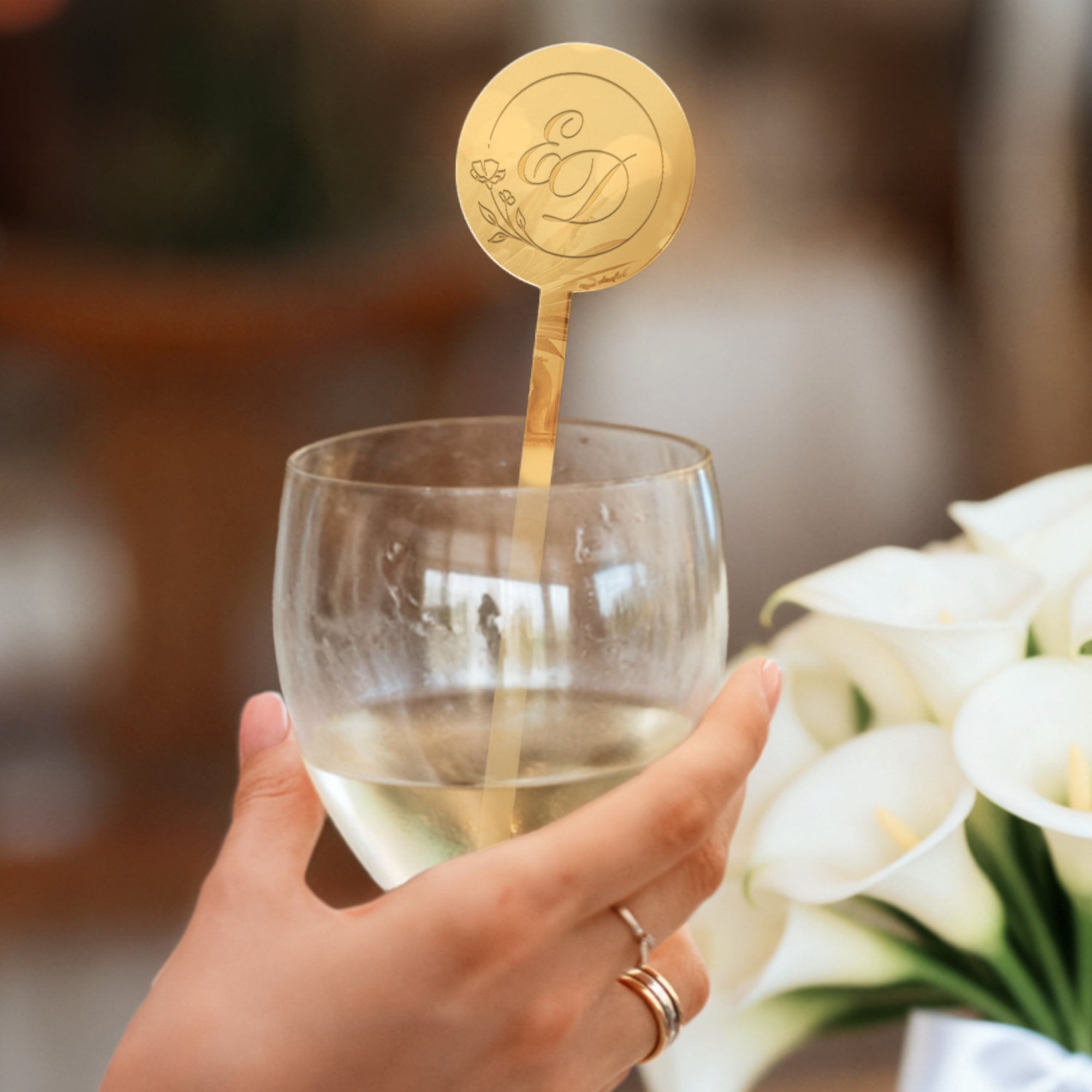 Personalised Round Mirror Acrylic Drink Stirrers, Custom Etched Business Logo Coffee/ Cocktail Stir Sticks Wedding Favours Gift Party Decors