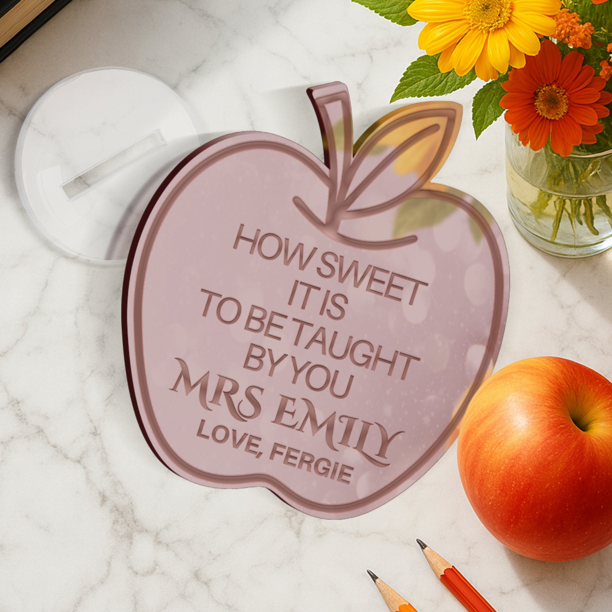 Personalised Teacher Appreciation Plaque & Stand/ Custom Engraved Plywood/ Acrylic School Sport Coach, Tutor Mentor Graduation Keepsake Gift