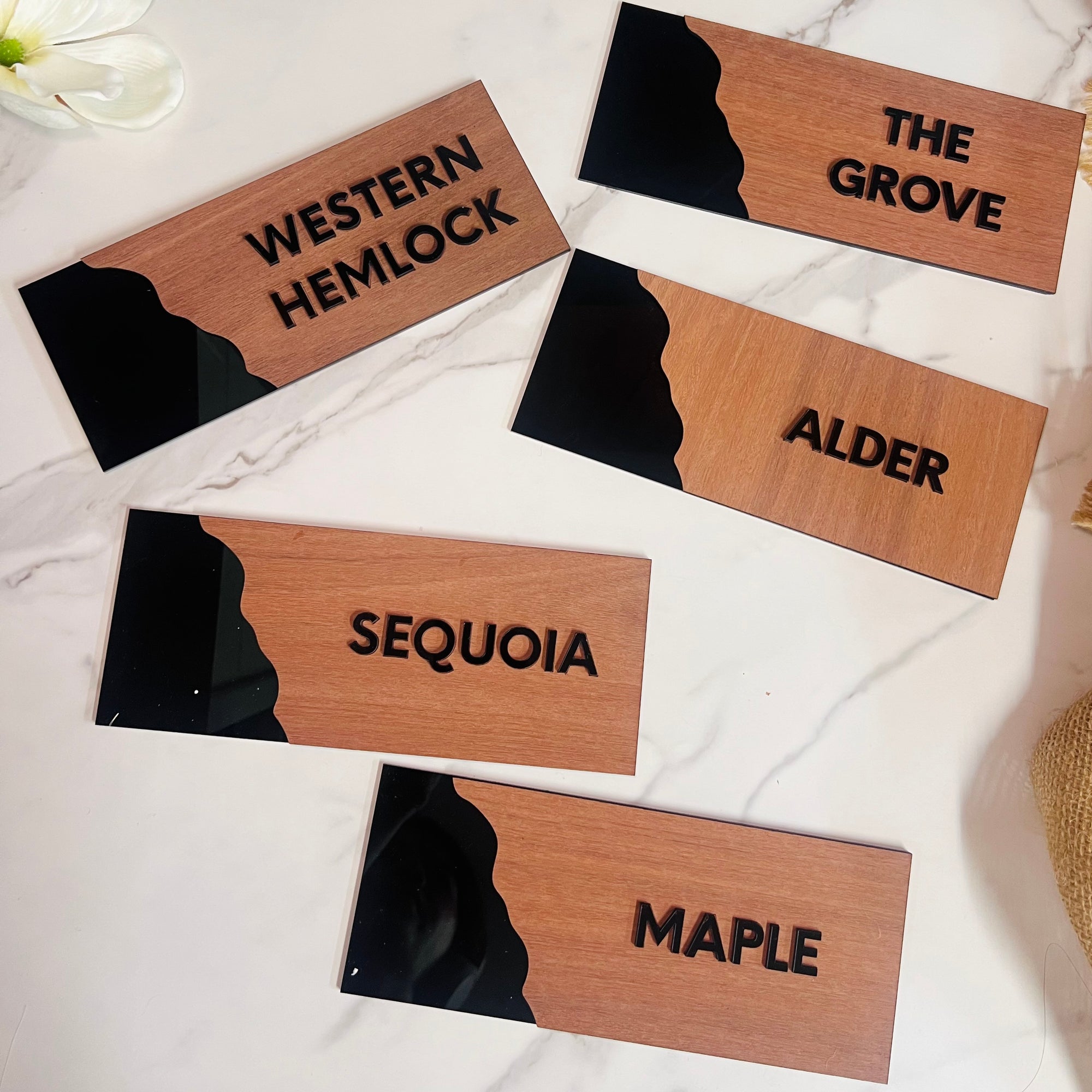 Personalised Three Layers Wooden &amp; Acrylic Door Sign, Room Number Plaque, Laser Cut Custom Wall Room Plate, Business Logo, Company Signage for Office, Apartment, Hotel, House Warming, Grand Opening's Gift