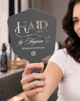 Personalised  UV Print & 3D Raised Business Logo Acrylic Handheld Mirror - Hair Barbershops, Lash Brow, Makeup, Cosmetic Spa, Dental, Beauty