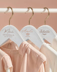 Personalised White Wooden Coat Hanger & Bar Silver Gold Hook, Custom Etch, Print Logo Retail Suit Hangers, Wedding Groomsman Bridesmaid Gift