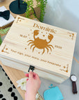 Personalised Zodiac Wooden Keepsake Box, Custom Engraved Horoscope Treasure Storage, Wedding Time Capsule First Birthday Celestial Sign Gift