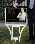 Real Estate Lawn Spike Sign & Custom Print Corflute Insert Board, Direction Open Home, Property Inspection Agent, Business Advertise Signage