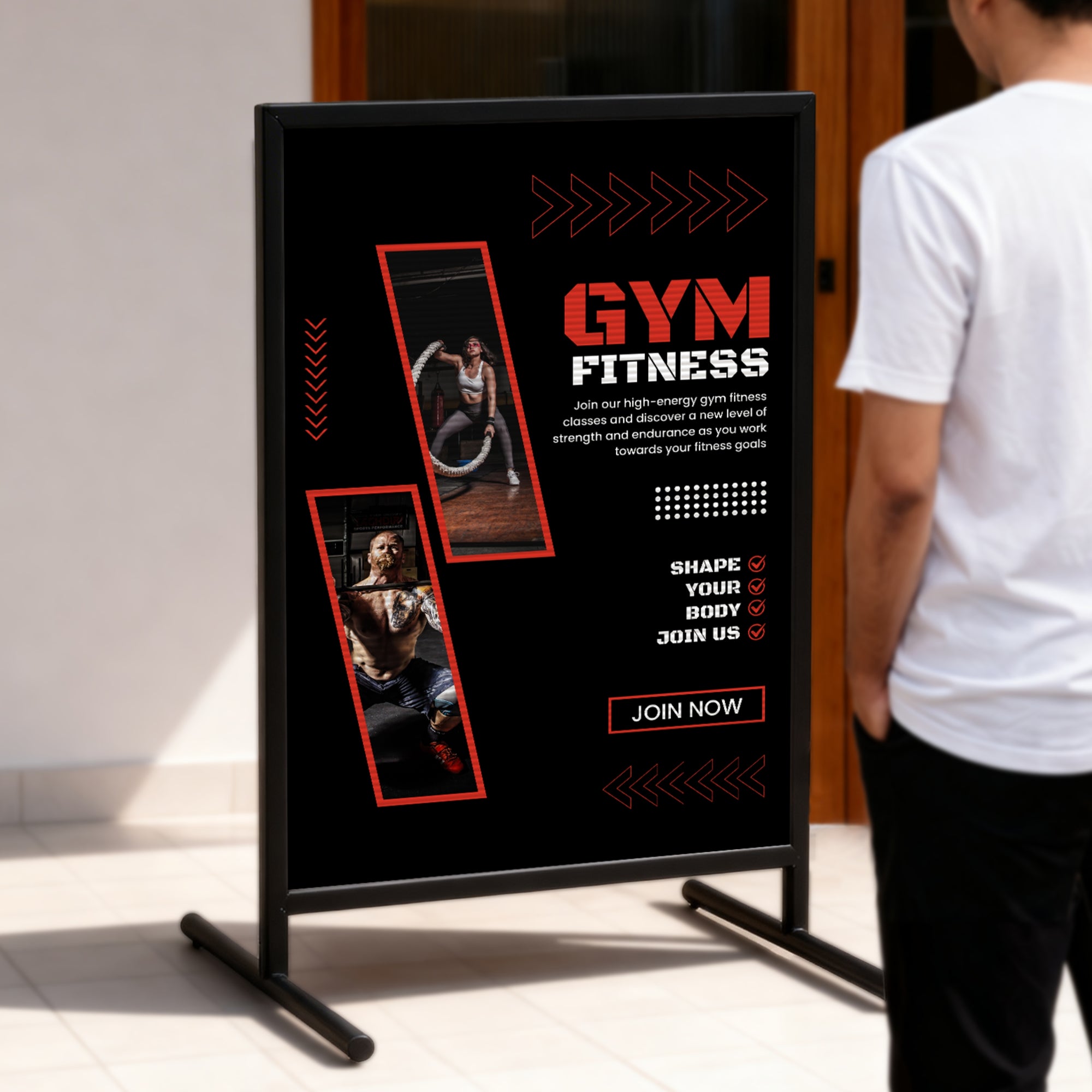 T-Frame Sign &amp; Custom Print Corflute Insert, Poster Footpath Sign, Real Estate, Outdoor Sidewalk Advertising Board, Cafe, Business Signage