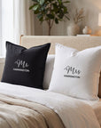 Custom embroidered 100% cotton cushion cover smooth solid colour