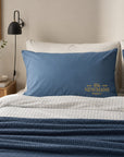 Embroidered name cotton pillowcase housewarming gift