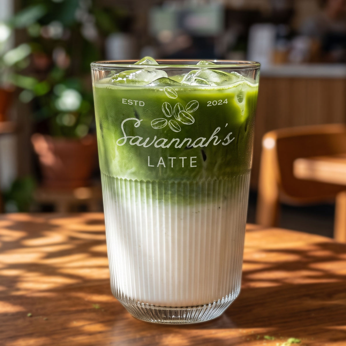 Engraved glass tumbler made in the Netherlands, coffee lover gift