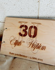 Personalised Engraving Wooden Wedding Guest Book