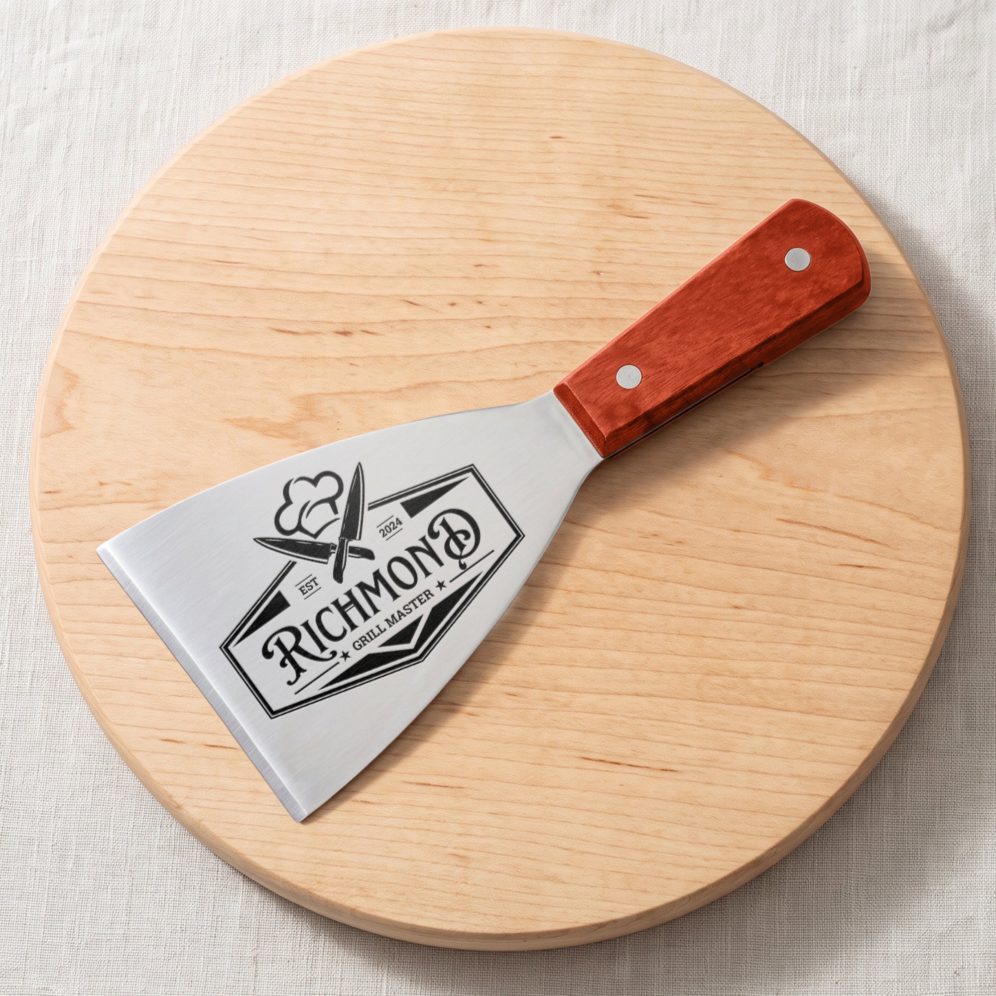 Personalised BBQ grill scraper gift for dad