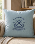 Personalised embroidered patterned cushion cover 50x50cm custom name monogram home decor gift