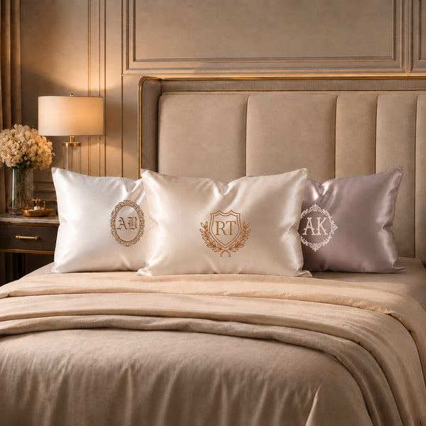 Personalised Embroidered Standard Bed Satin Pillowcase Pillowcase