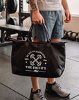 Personalised embroidered waterproof travel and gym tote bag