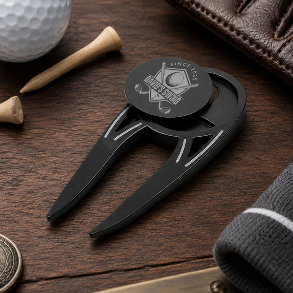 Custom Engraved 3-in-1 Golf Divot Tool with Magnetic Ball Marker & Bottle Opener