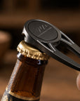 Personalised golf divot tool ball marker bottle opener golfer and groomsmen gift