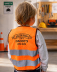 Personalised kids hi-vis safety vest custom embroidered name tradie dress-up gift