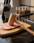 Personalised wooden meat tenderiser hammer custom engraved solid wood mallet