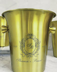 Personalised Matt Gold Champagne Ice Bucket, Custom Engraved Wine/ Beverage Tub, Housewarming, Wedding, Engagement, Christmas Barware Gift