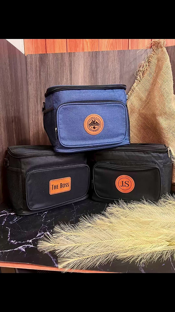 Custom Engraved Patch Insulated Golf Cooler Bag, Personalised Logo Beer Picnic Grocery Lunch Storage, Groomsman Dad Corporate Christmas Gift