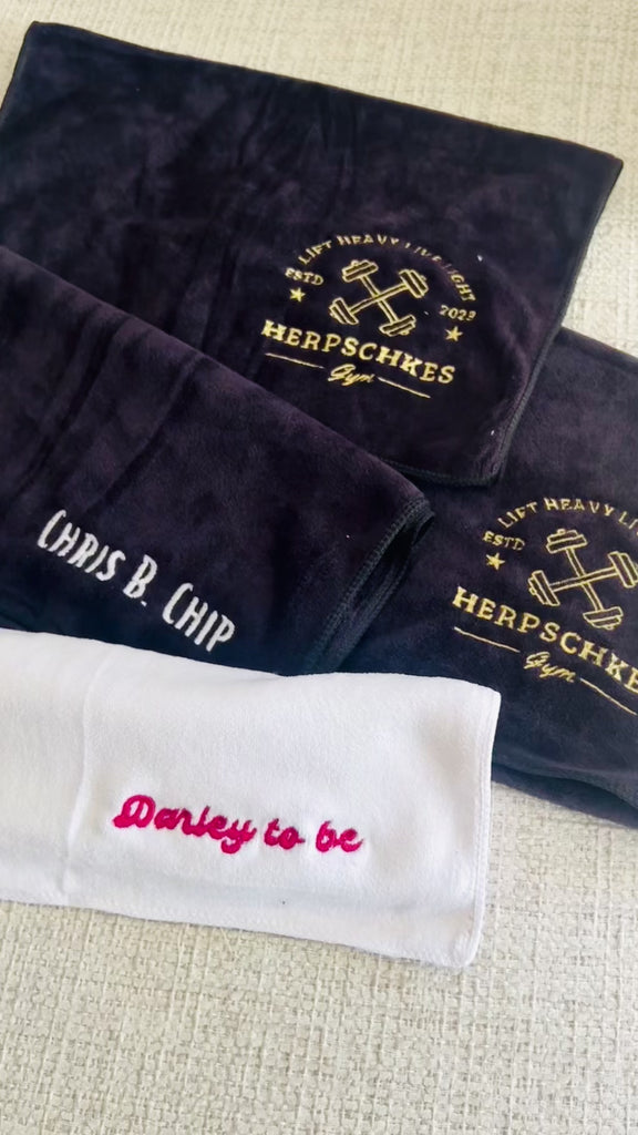 Personalised Embroidery Microfibre Quick Dry Gym Towel, Customised Name Logo Fitness, Yoga, Travel, Sport, Workout, Birthday, Corporate Gift