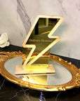 Personalised Lightning Bolt Award Plaque/ Custom 3D Engraved Acrylic Student Teacher Coach Trophy, Sport Achievement Keepsake Corporate Gift