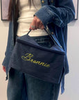 Custom Embroidered Unisex Toiletry Bag, Personalised Cosmetic Storage Zip Bag, Carry Travel Vanity Case, Groomsman, Bridesmaid Birthday Gift