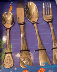 Custom Engraved Kid's Cutlery 4 Piece Set, Personalised Children Name Spoons, Fork, Knife/ Daycare Dining Tools, First Birthday Baptism Gift